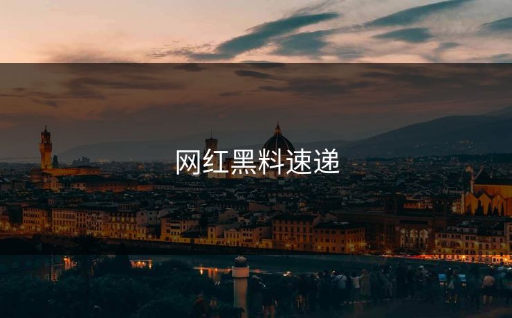 网红黑料速递