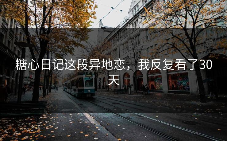 糖心日记这段异地恋，我反复看了30天
